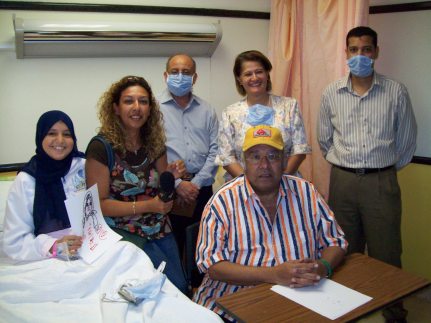 الدكتورة بسمة موسى فى زيارة لمستشفى سرطان الأطفال Ramsis
